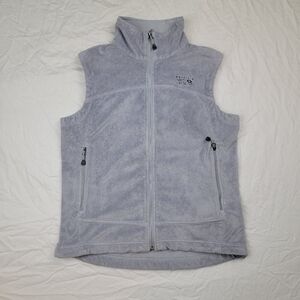 Mountain Hardwear Gray Fleece Zip Up Vest Zipper Pockets Women's M